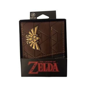 Legend Of Zelda Royal Crest Bifold Brown Wallet Excellent - Unisex
